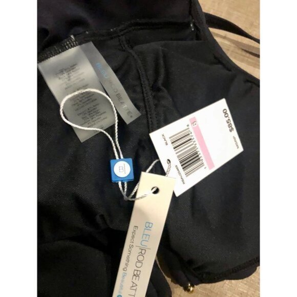NWT Bleu by Rod Beattie Women Tankini Top Black Size 6 - Picture 4 of 4
